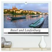 Basel und Laufenburg - Romantische Altstädte am Rhein (hochwertiger Premium Wandkalender 2024 DIN A2 quer), Kunstdruck in Hochglanz