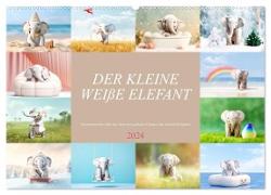 Der kleine weiße Elefant (Wandkalender 2024 DIN A2 quer), CALVENDO Monatskalender