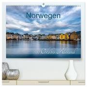 Norwegen von Oslo bis Ålesund (hochwertiger Premium Wandkalender 2024 DIN A2 quer), Kunstdruck in Hochglanz