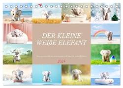 Der kleine weiße Elefant (Tischkalender 2024 DIN A5 quer), CALVENDO Monatskalender