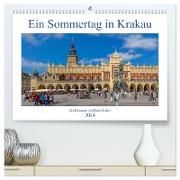 Ein Sommertag in Krakau (hochwertiger Premium Wandkalender 2024 DIN A2 quer), Kunstdruck in Hochglanz