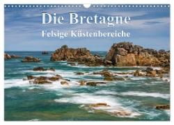 Die Bretagne - Felsige Küstenbereiche (Wandkalender 2024 DIN A3 quer), CALVENDO Monatskalender