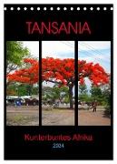 TANSANIA - Kunterbuntes Afrika (Tischkalender 2024 DIN A5 hoch), CALVENDO Monatskalender