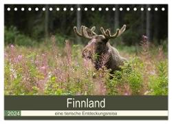 Finnland: eine tierische Entdeckungsreise (Tischkalender 2024 DIN A5 quer), CALVENDO Monatskalender