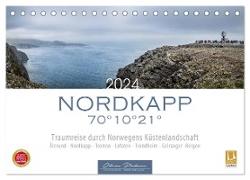 Nordkapp - Norwegens Küstenlandschaft (Tischkalender 2024 DIN A5 quer), CALVENDO Monatskalender