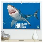 Hai: Raubtier der Meere (hochwertiger Premium Wandkalender 2024 DIN A2 quer), Kunstdruck in Hochglanz