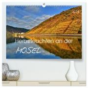 Herbstleuchten an der Mosel (hochwertiger Premium Wandkalender 2024 DIN A2 quer), Kunstdruck in Hochglanz