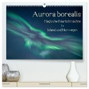 Aurora borealis - Magische Polarlichtnächte in Island und Norwegen (hochwertiger Premium Wandkalender 2024 DIN A2 quer), Kunstdruck in Hochglanz