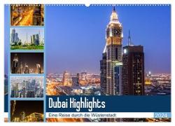 Dubai Highlights (Wandkalender 2024 DIN A2 quer), CALVENDO Monatskalender