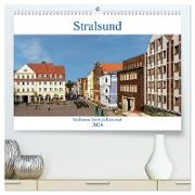 Ein Bummel durch die Hansestadt Stralsund (hochwertiger Premium Wandkalender 2024 DIN A2 quer), Kunstdruck in Hochglanz