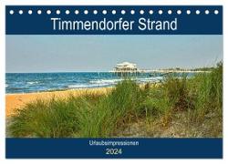 Timmendorfer Strand - Urlaubsimpressionen (Tischkalender 2024 DIN A5 quer), CALVENDO Monatskalender