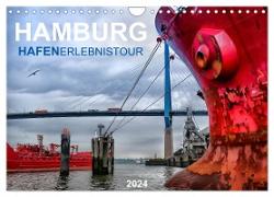 Hamburg Hafenerlebinstour (Wandkalender 2024 DIN A4 quer), CALVENDO Monatskalender