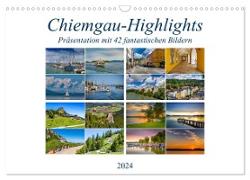 Chiemgau-Highlights (Wandkalender 2024 DIN A3 quer), CALVENDO Monatskalender