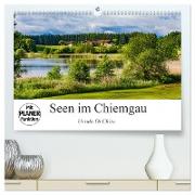 Seen im Chiemgau (hochwertiger Premium Wandkalender 2024 DIN A2 quer), Kunstdruck in Hochglanz