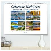 Chiemgau-Highlights (hochwertiger Premium Wandkalender 2024 DIN A2 quer), Kunstdruck in Hochglanz