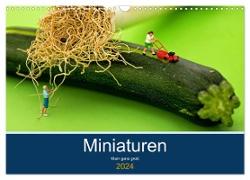 Miniaturen - Klein ganz groß (Wandkalender 2024 DIN A3 quer), CALVENDO Monatskalender