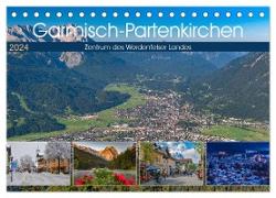 Garmisch-Partenkirchen - Zentrum des Werdenfelser Landes (Tischkalender 2024 DIN A5 quer), CALVENDO Monatskalender