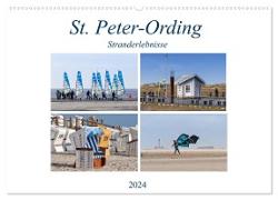 St. Peter-Ording Stranderlebnisse (Wandkalender 2024 DIN A2 quer), CALVENDO Monatskalender
