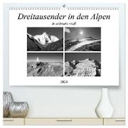 Dreitausender in den Alpen (hochwertiger Premium Wandkalender 2024 DIN A2 quer), Kunstdruck in Hochglanz