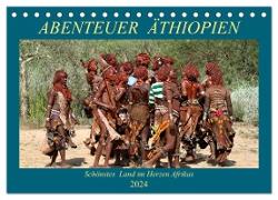 Abenteuer Äthiopien (Tischkalender 2024 DIN A5 quer), CALVENDO Monatskalender