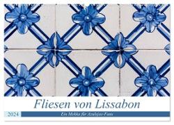 Fliesen von Lissabon (Wandkalender 2024 DIN A2 quer), CALVENDO Monatskalender