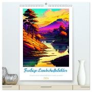 Landschaften kreativ gestaltet (hochwertiger Premium Wandkalender 2024 DIN A2 hoch), Kunstdruck in Hochglanz