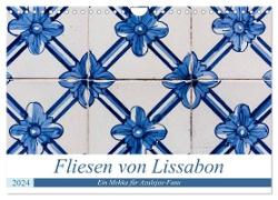Fliesen von Lissabon (Wandkalender 2024 DIN A4 quer), CALVENDO Monatskalender