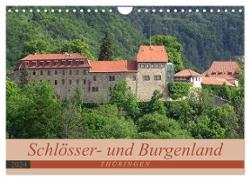 Schlösser- und Burgenland Thüringen (Wandkalender 2024 DIN A4 quer), CALVENDO Monatskalender