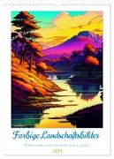 Landschaften kreativ gestaltet (Wandkalender 2024 DIN A2 hoch), CALVENDO Monatskalender