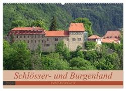 Schlösser- und Burgenland Thüringen (Wandkalender 2024 DIN A2 quer), CALVENDO Monatskalender