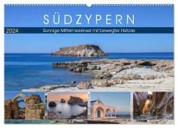 Südzypern, sonnige Mittelmeerinsel mit bewegter Historie (Wandkalender 2024 DIN A2 quer), CALVENDO Monatskalender