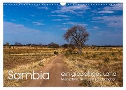 Sambia - ein großartiges Land (Wandkalender 2024 DIN A3 quer), CALVENDO Monatskalender