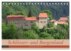 Schlösser- und Burgenland Thüringen (Tischkalender 2024 DIN A5 quer), CALVENDO Monatskalender