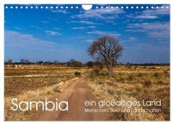 Sambia - ein großartiges Land (Wandkalender 2024 DIN A4 quer), CALVENDO Monatskalender