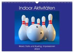 Indoor Aktivitäten. Billard, Darts und Bowling. Impressionen (Wandkalender 2024 DIN A3 quer), CALVENDO Monatskalender
