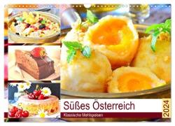 Süßes Österreich. Klassische Mehlspeisen (Wandkalender 2024 DIN A3 quer), CALVENDO Monatskalender
