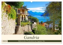 Gandria - Malerisches Fischerdorf am Luganer See (Wandkalender 2024 DIN A2 quer), CALVENDO Monatskalender