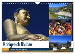 Königreich Bhutan - Juwel am Himalaya (Wandkalender 2024 DIN A4 quer), CALVENDO Monatskalender