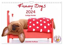 Funny Dogs (Wandkalender 2024 DIN A4 quer), CALVENDO Monatskalender