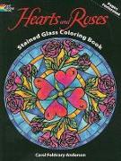 Hearts and Roses Stained Glass Coloring Book