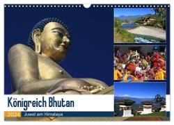 Königreich Bhutan - Juwel am Himalaya (Wandkalender 2024 DIN A3 quer), CALVENDO Monatskalender