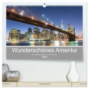 Wunderschönes Amerika (hochwertiger Premium Wandkalender 2024 DIN A2 quer), Kunstdruck in Hochglanz