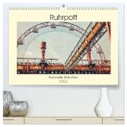 Ruhrpott - Kunstvolle Ansichten (hochwertiger Premium Wandkalender 2024 DIN A2 quer), Kunstdruck in Hochglanz