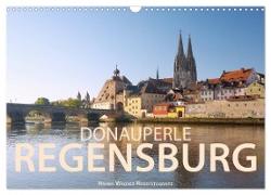Donauperle Regensburg (Wandkalender 2024 DIN A3 quer), CALVENDO Monatskalender