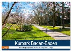 Kurpark Baden-Baden (Wandkalender 2024 DIN A2 quer), CALVENDO Monatskalender