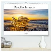 Das Eis Islands (hochwertiger Premium Wandkalender 2024 DIN A2 quer), Kunstdruck in Hochglanz