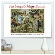 Farbenprächtige Fauna. Fische, Vögel, Schmetterlinge in Grafiken des 19 Jahrhunderts (hochwertiger Premium Wandkalender 2024 DIN A2 quer), Kunstdruck in Hochglanz