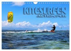 Kitesurfen - Action pur (Wandkalender 2024 DIN A4 quer), CALVENDO Monatskalender