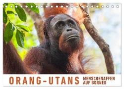Orang-Utans Menschenaffen auf Borneo (Tischkalender 2024 DIN A5 quer), CALVENDO Monatskalender