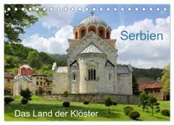 Serbien - Das Land der Klöster (Tischkalender 2024 DIN A5 quer), CALVENDO Monatskalender